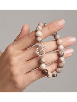 MINJI AND CO. - Natural Essence Om Charm Onyx Stone Festive Rakhi for Brother