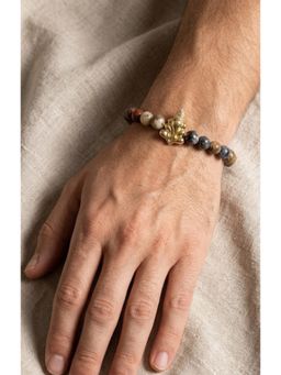MINJI AND CO. - The Multi-Stone Ganesha Bracelet Traditional Adjustable Rakhi