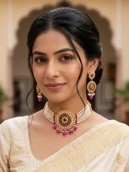 Accessher - Women Multi-Color Brass Jewellery Set