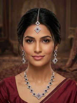 Accessher - Women Multi-Colour Brass Jewellery Set