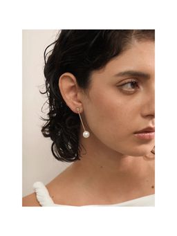 RACHIVA - 18K Gold Plated Pearl Zircon Earrings for Women