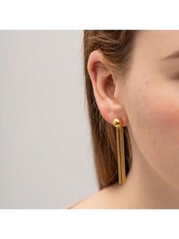 RACHIVA - 18K Gold Plated Long Tassel Earrings Women