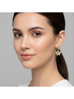 RACHIVA - 18K Gold Plated Butterfly Zircon Earrings Women