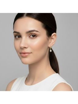RACHIVA - 18K Gold Plated Minimal Pear Zircon Earrings Women