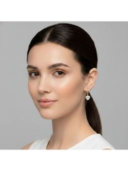 RACHIVA - 18K Gold Plated Heart Zircon Earrings Women