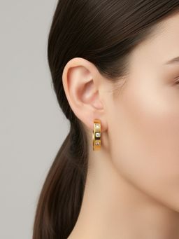 RACHIVA - 18K Gold Plated Zircon Earrings for Women