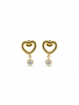 RACHIVA - 18K Gold Plated Double Heart Earrings Women