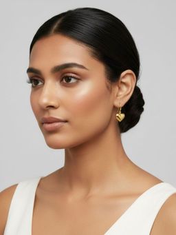 RACHIVA - 18K Gold Plated Mini Heart Earrings Women