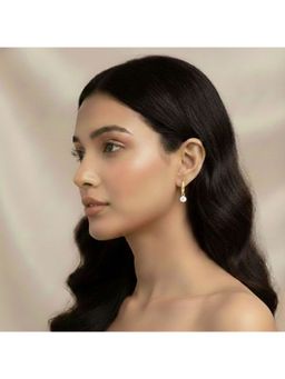 RACHIVA - 18K Gold Plated Clear Zircon Earrings