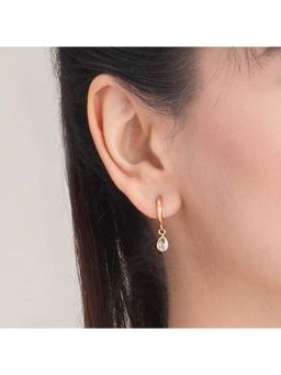 RACHIVA - 18K Gold Plated Tear Zircon Earrings