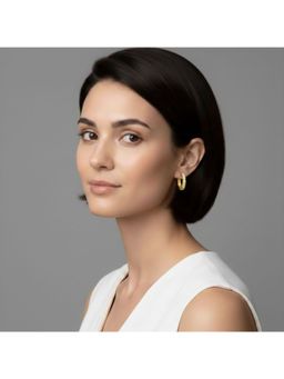 RACHIVA - 18K Gold Plated Round Zircon Earrings Women