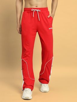 WEARDUDS - Red Eddie Contrast Solid Track Pant