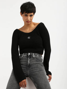 Calvin Klein - Slim Fit Cotton Boat Neck Sweater