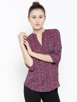 Sera - Women Maroon Printed Top