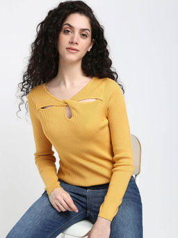 Calvin Klein - Slim Fit Rayon Keyhole Neck Sweater