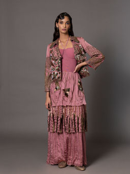 A Humming Way - Dusty Pink Earth Jacket with Earth Gown (Set of 2)