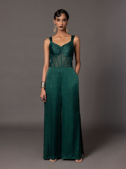 A Humming Way - Namib Bottle Green Jumpsuit