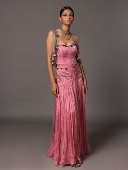 A Humming Way - Kaner Pink Corset Top with Skirt & Mesa Jacket (Set of 3)