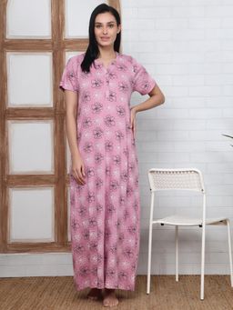 Kanvin - Womens Long Nighty - Pink
