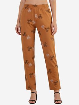 Bonjour - Women Rayon Relaxed-Fit Tan Lounge Pyjama Pants