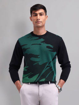 AD By Arvind - Modern Slim Fit Printed Sweater