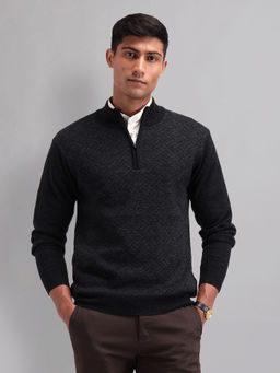 AD By Arvind - Modern Slim Fit Patterned Knit Sweater