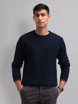 AD By Arvind - Modern Slim Fit Patterned Knit Sweater