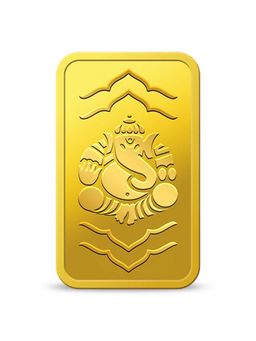 Kundan - 10 gm 24kt (999.9) Ganesha Gold Bar