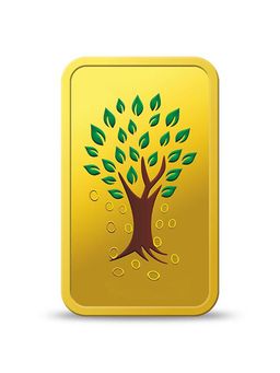 Kundan - 10 gm 24kt (999.9) Kalpataru Tree Gold Colour Bar