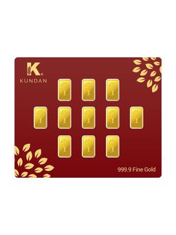 Kundan - 11x1 gm 24kt (999.9) Kalpataru Tree Gold Bar