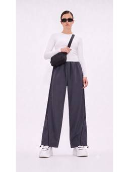 Kvetoo - Womens Wide Leg Track Pants Grey