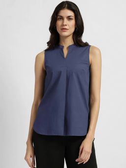 FableStreet - Cotton Sleeveless Top - Grey