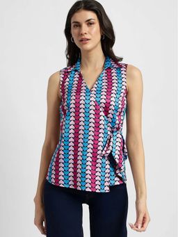 FableStreet - Printed Wrap Top - Multi-Color