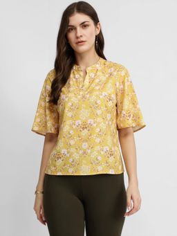 FableStreet - Floral Top - Yellow