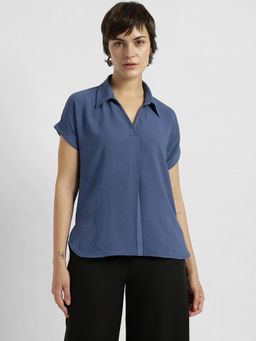 FableStreet - Petrol Blue Drop Shoulder Top