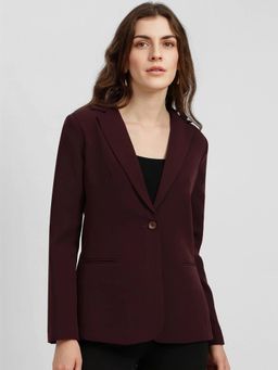 FableStreet - Single Breasted Blazer - Wine