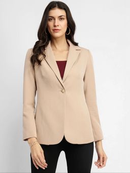 FableStreet - Single Breasted Blazer - Beige