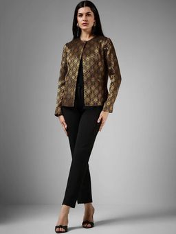 FableStreet - Round Neck Woven Jacket