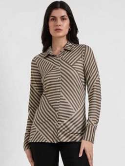 FableStreet - Women Beige Casual Shirt