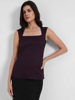 FABLE STREET - Purple Pull On Sleeveless Top