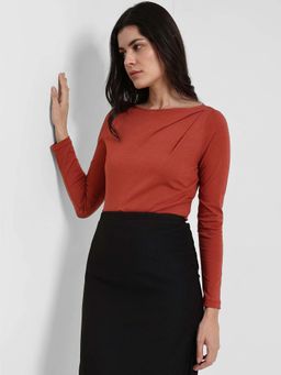 FableStreet - Rust Pull On Full Sleeves Top