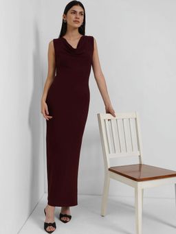 FableStreet - Bodycon Dress - Wine - Burgundy