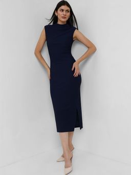 FableStreet - Bodycon Maxi Dress - Navy - Navy Blue