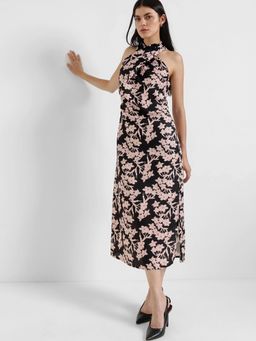 FableStreet - Floral Dress - Black