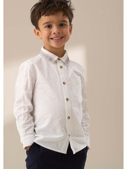 ANGEL & ROCKET - White Chase Textured Block Shirt