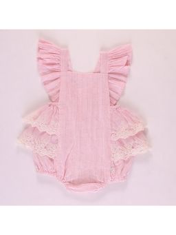 FURR BALLS - Pink Embroidered Organic Regular Dress