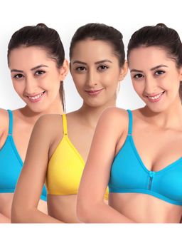 Floret - Pack Of 3 Solid T Shirt Bra - Multi-Color