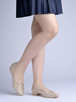 Shoetopia - Solid Pointed Toe Gold Pumps