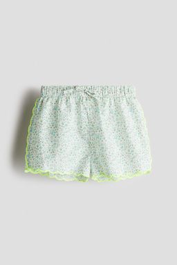 H&M - Girls Green Scalloped Shorts
