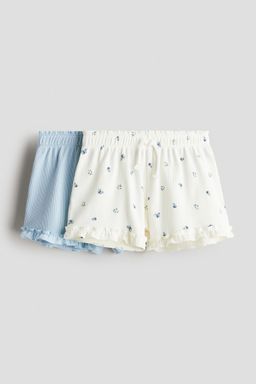 H&M - Girls 2-Pack Ribbed Jersey Shorts